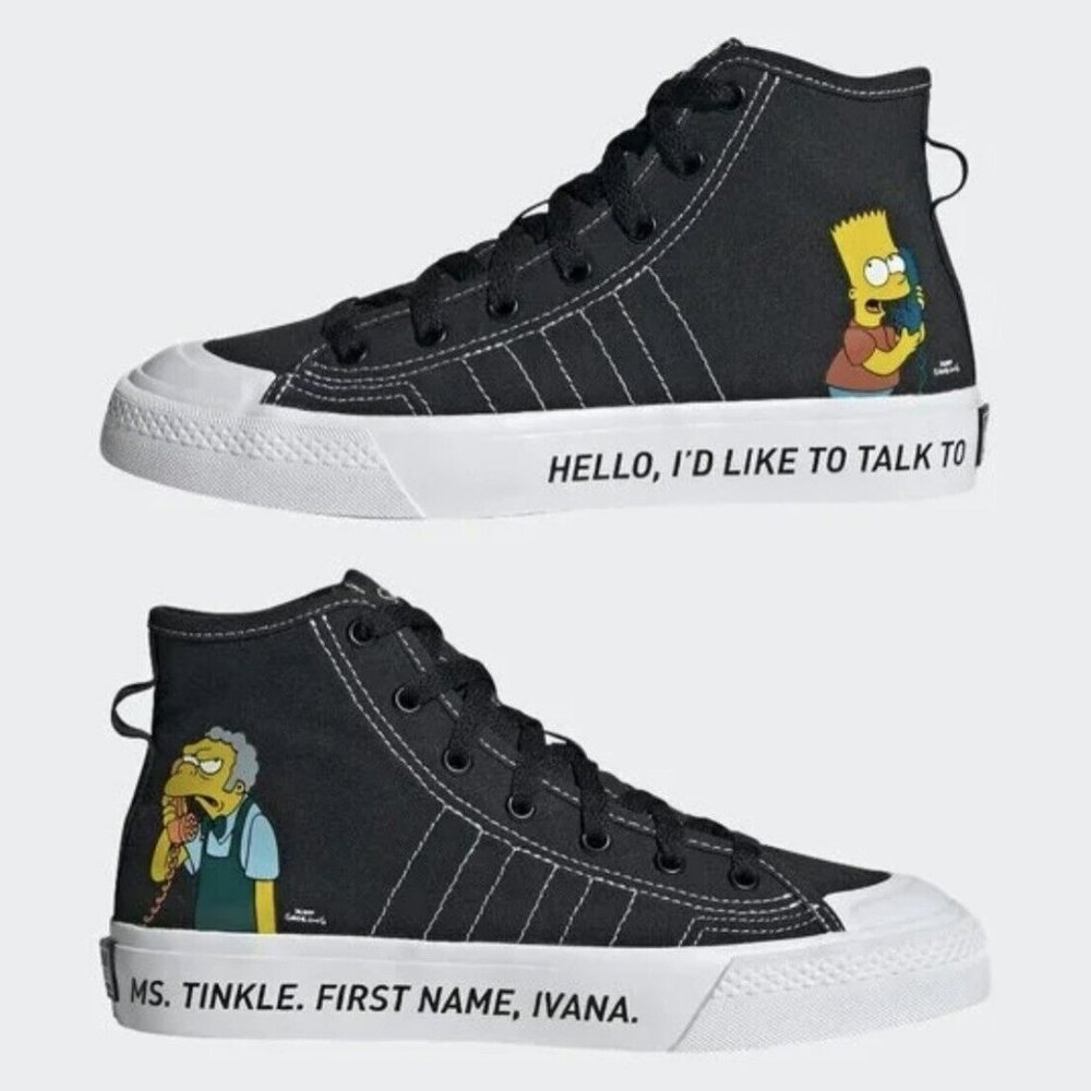 Adidas The Simpsons x Nizza Hi RF J  Pranks On Moe GZ3538 Shoes Youth Size  7